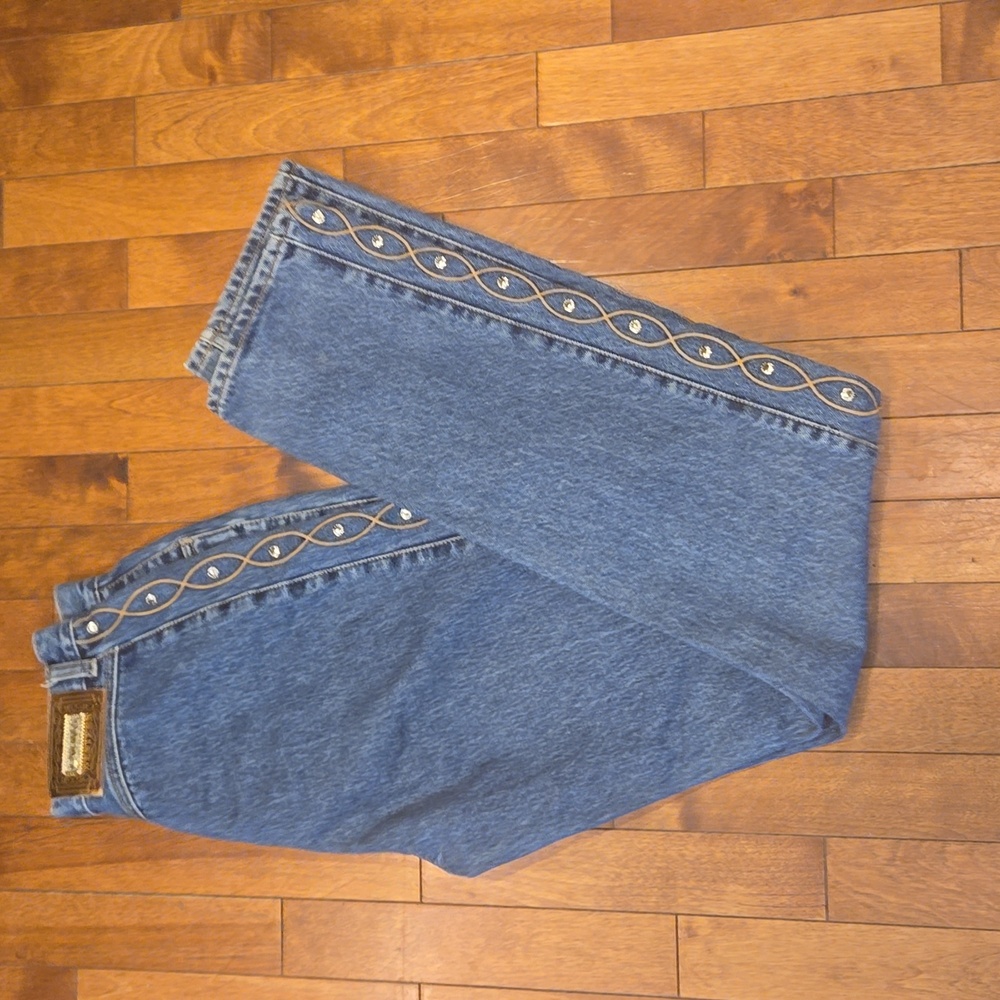 Vintage Lawman Embellished High Rise Jeans Size 7 26"